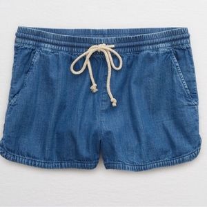 Aerie Drawstring Denim Shorts with Pockets!